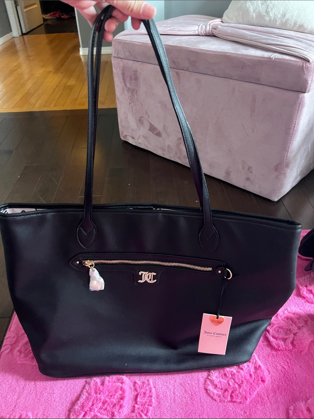 Exclusive Juicy Couture Black Tote with Gold Hardware